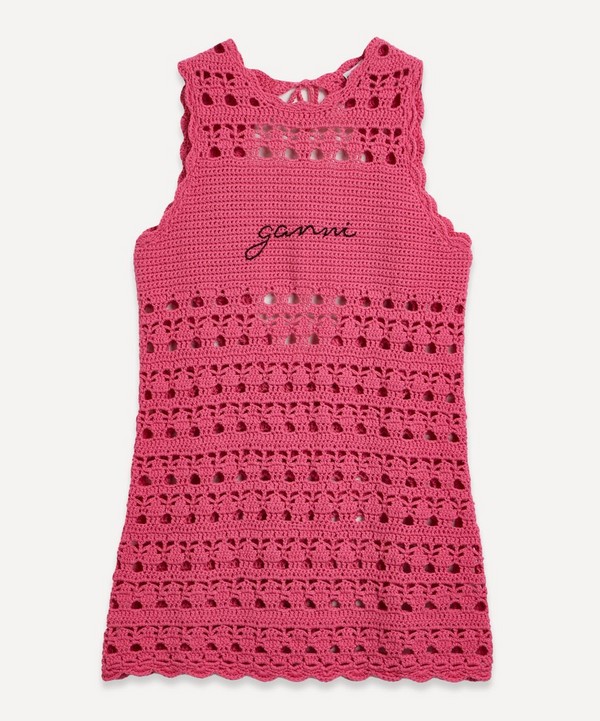Ganni - Shocking Pink Crochet Tunic image number null