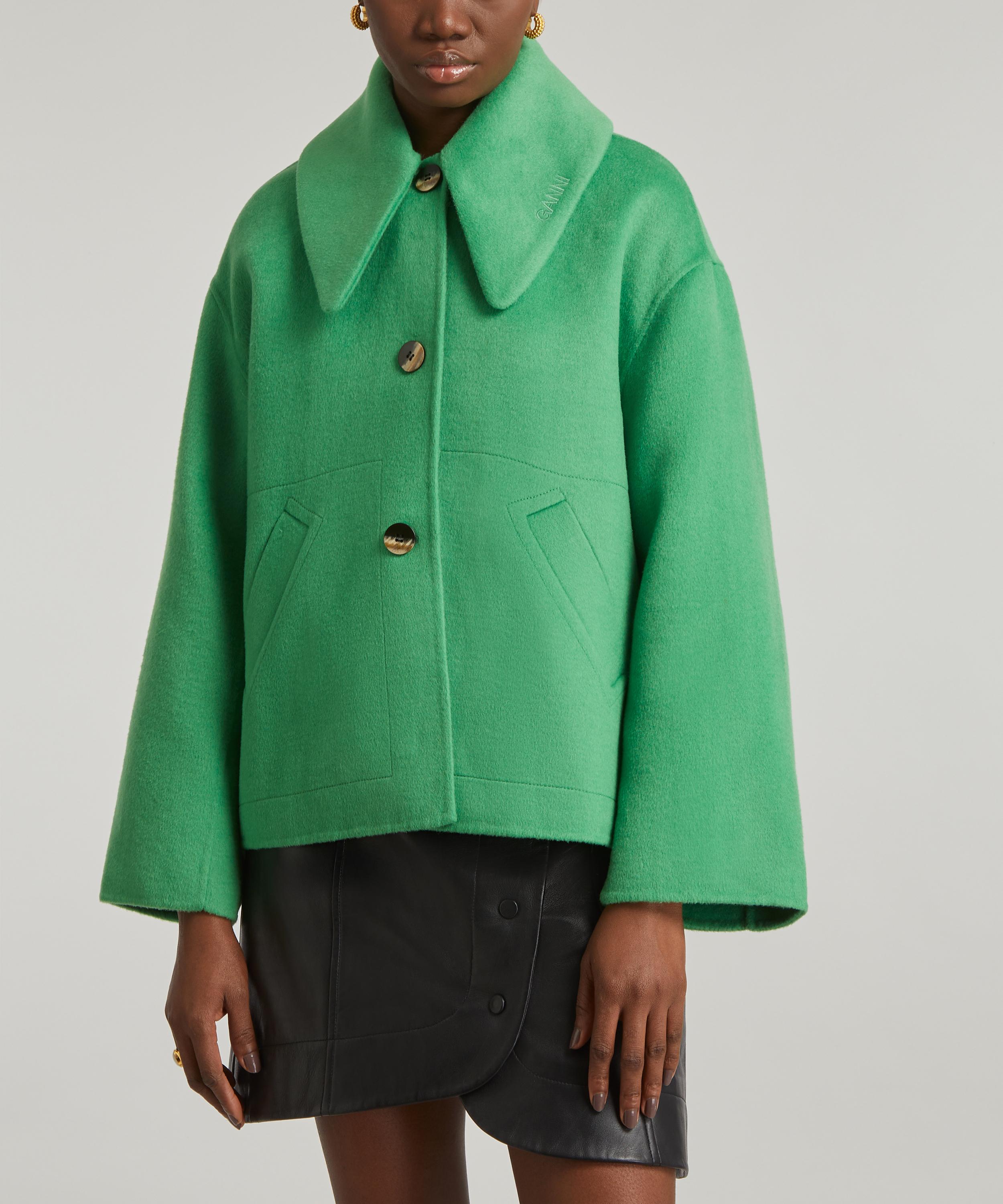 Ganni - Woollen Wide-Collar Jacket image number 2