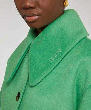 Ganni - Woollen Wide-Collar Jacket image number 4