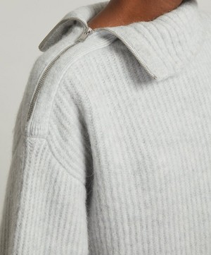 Ganni - High-Neck Zipper Pullover image number 4