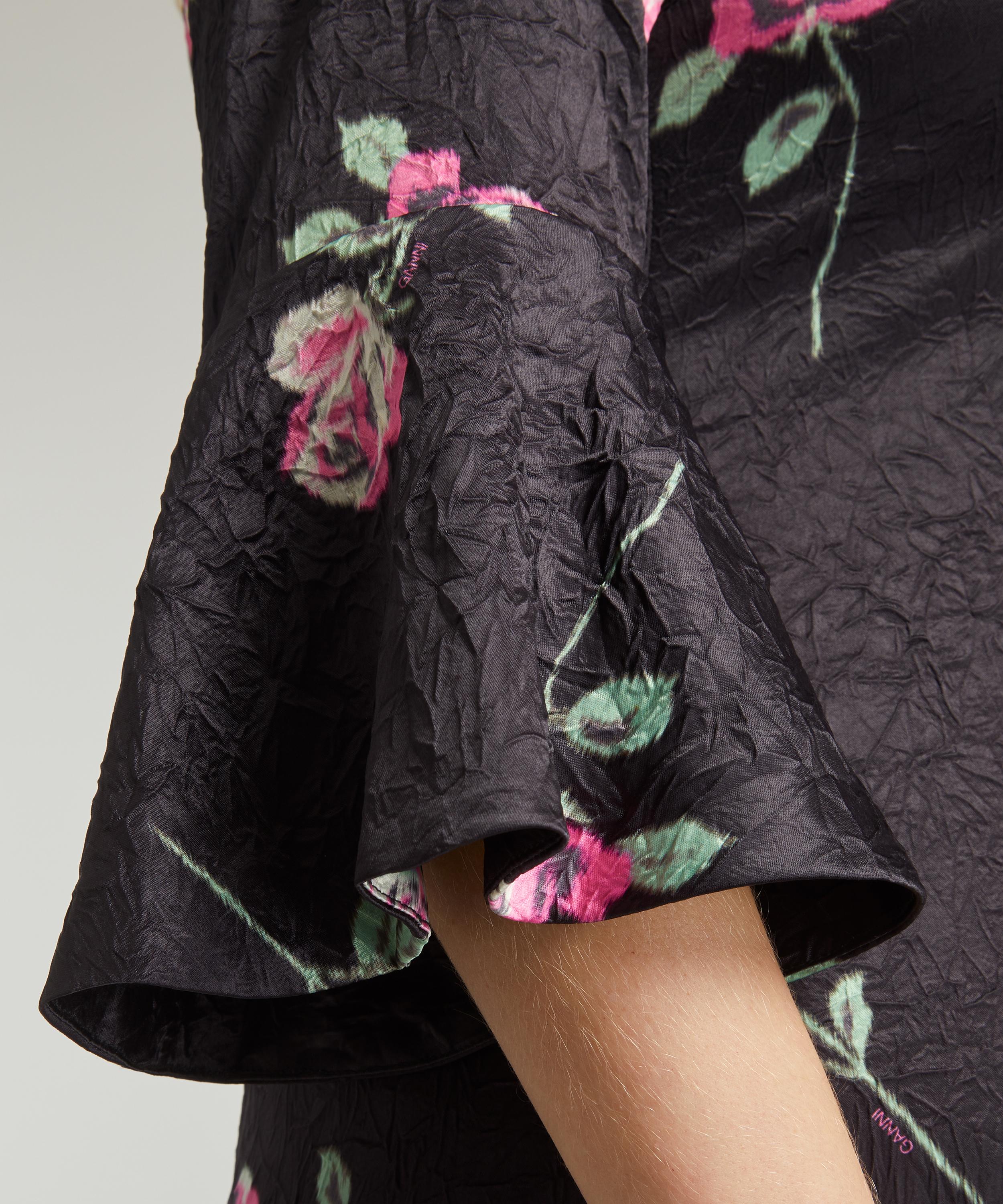 Ganni - Crinkled Satin Long Dress image number 4