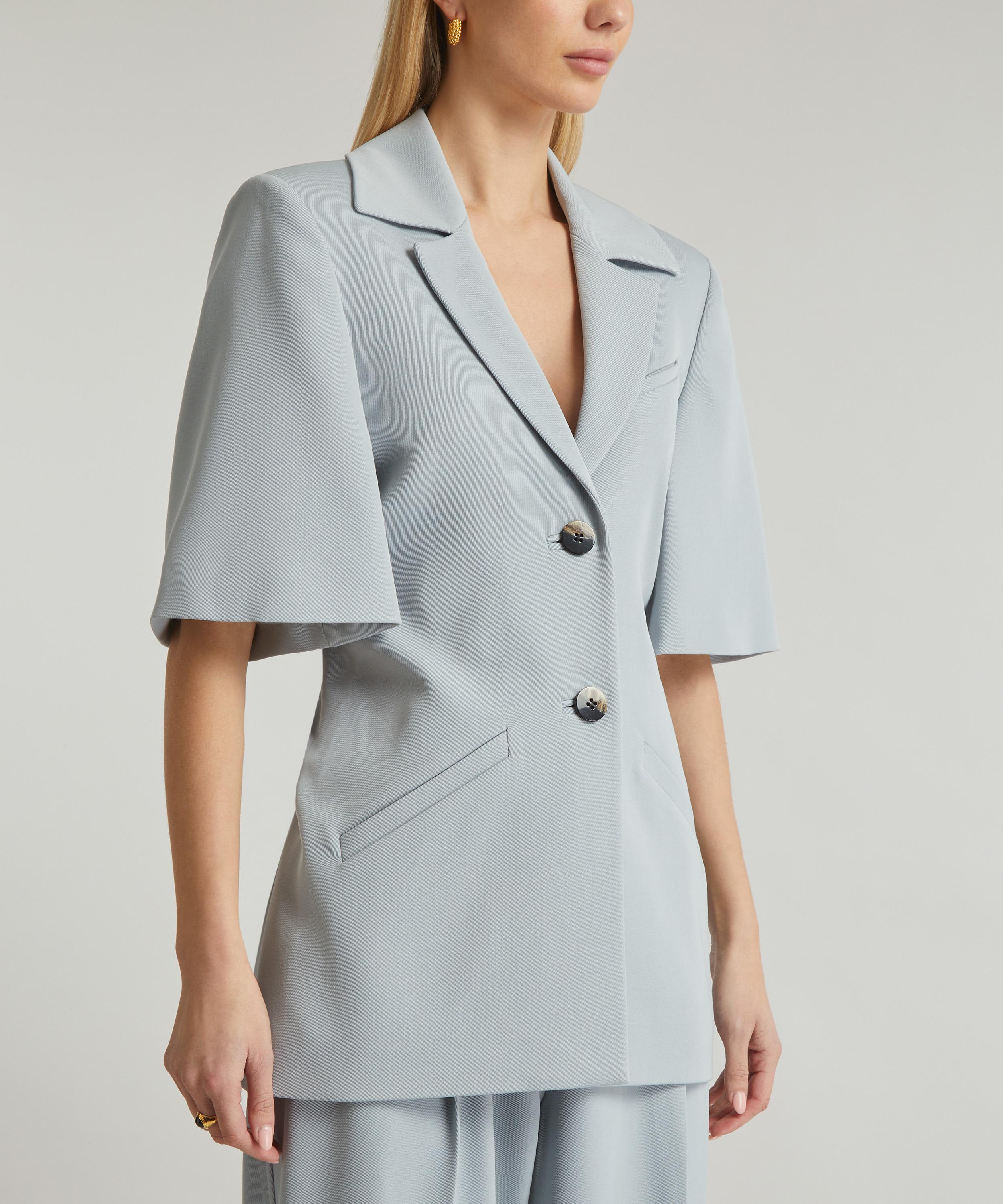 Ganni - Short Sleeve Twill Blazer image number 1