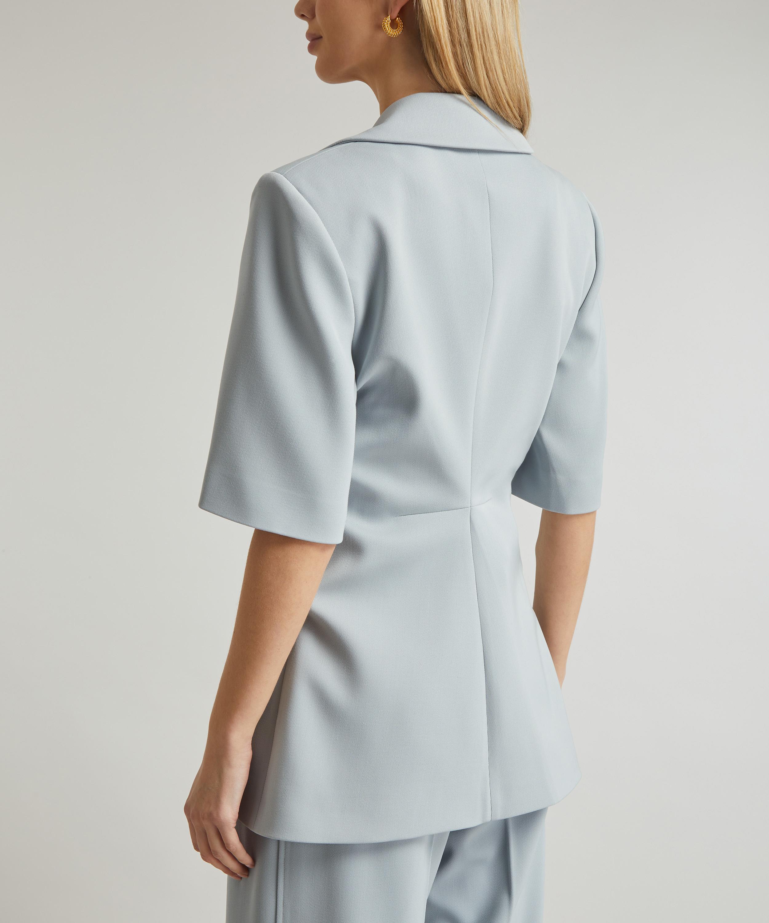 Ganni - Short Sleeve Twill Blazer image number 2