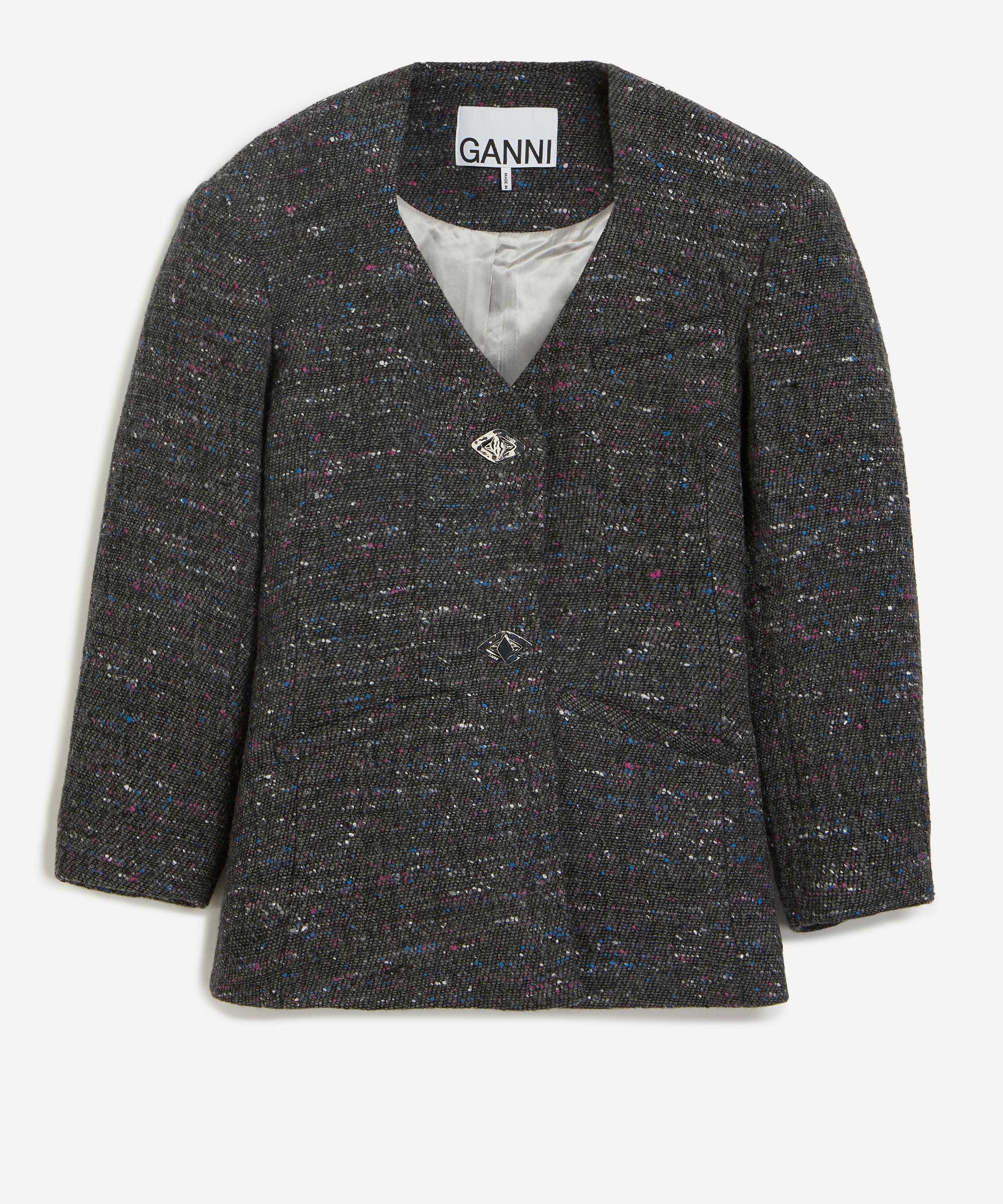 Ganni - Fitted Wool Blazer image number 0