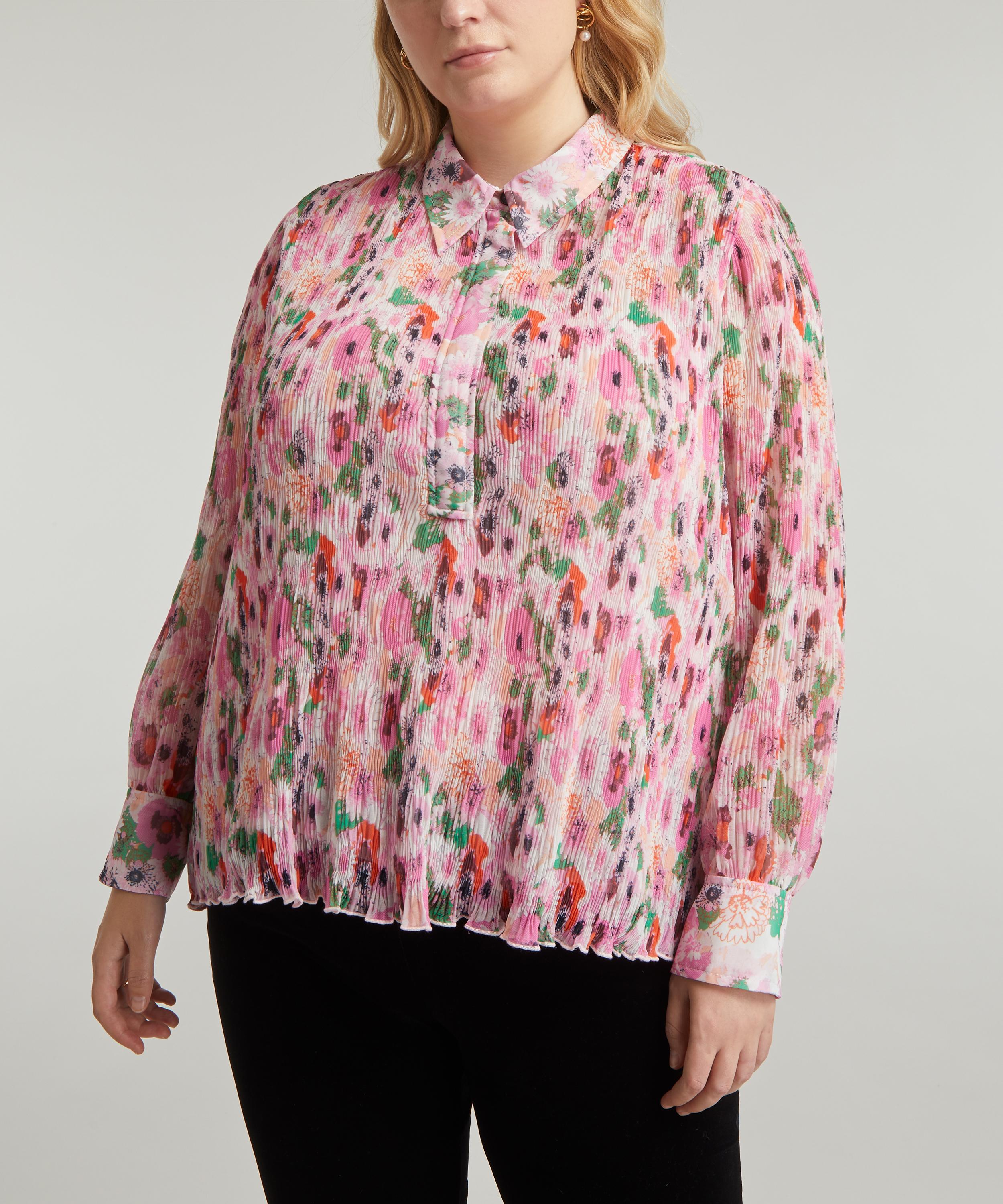 Ganni Pleated Georgette Blouse | Liberty