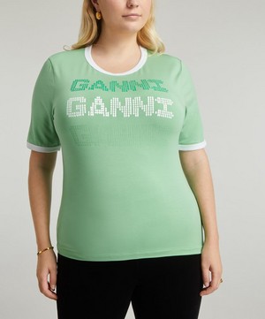 Ganni - Peapod GANNI Fitted T-Shirt image number 2