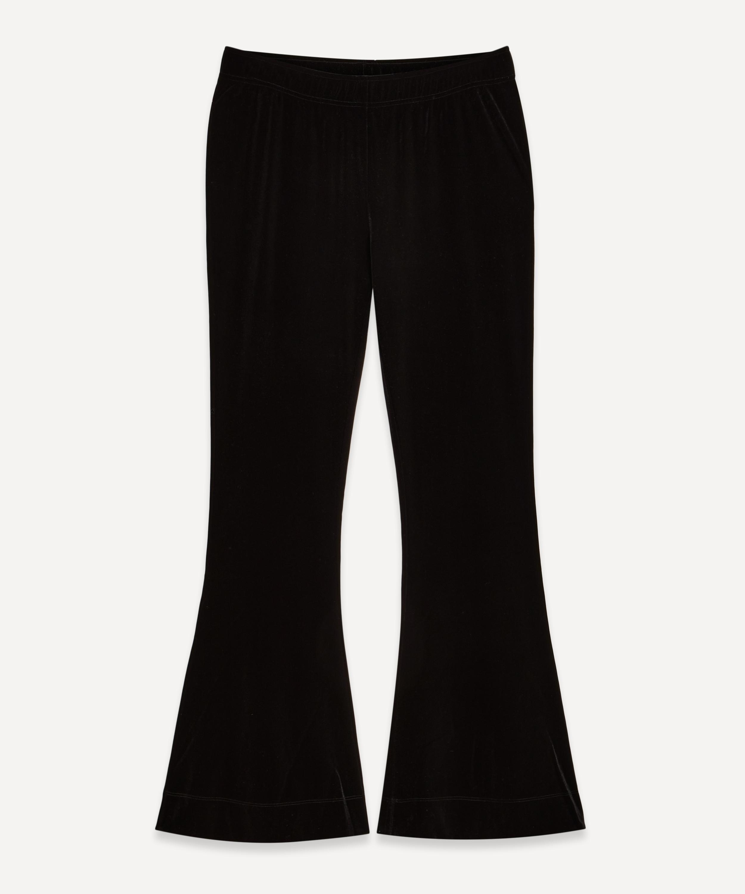 Express  Editor Super High Waisted Velvet Flare Trouser Pant in