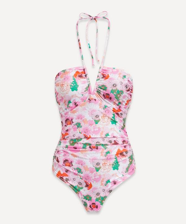 Ganni - Printed V-String Swimsuit image number 0