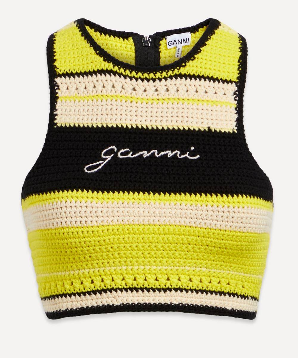 Ganni - Crochet Racerback Bikini Top