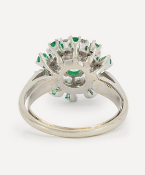 Kojis - 14ct White Gold Emerald and Diamond Target Cluster Ring image number 3