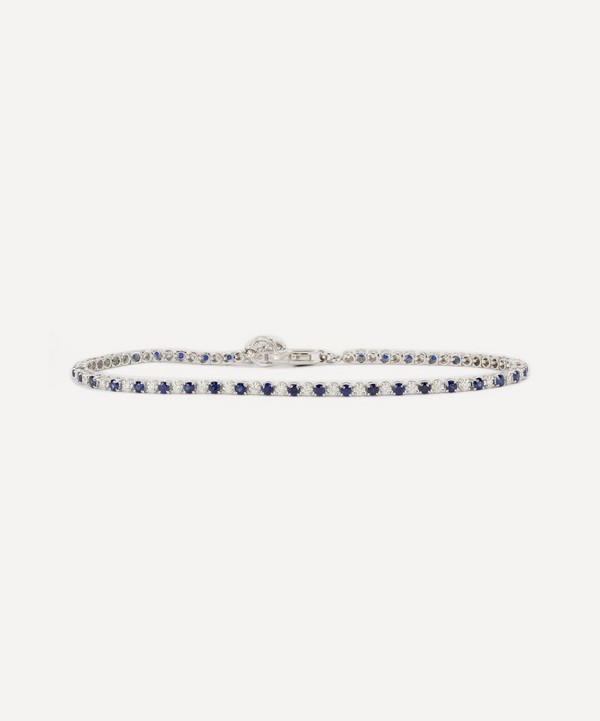 Kojis - 18ct White Gold Sapphire and Diamond Tennis Bracelet image number null