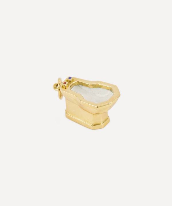 Kojis - 18ct Gold Vintage Enamel Bidee Charm image number 0