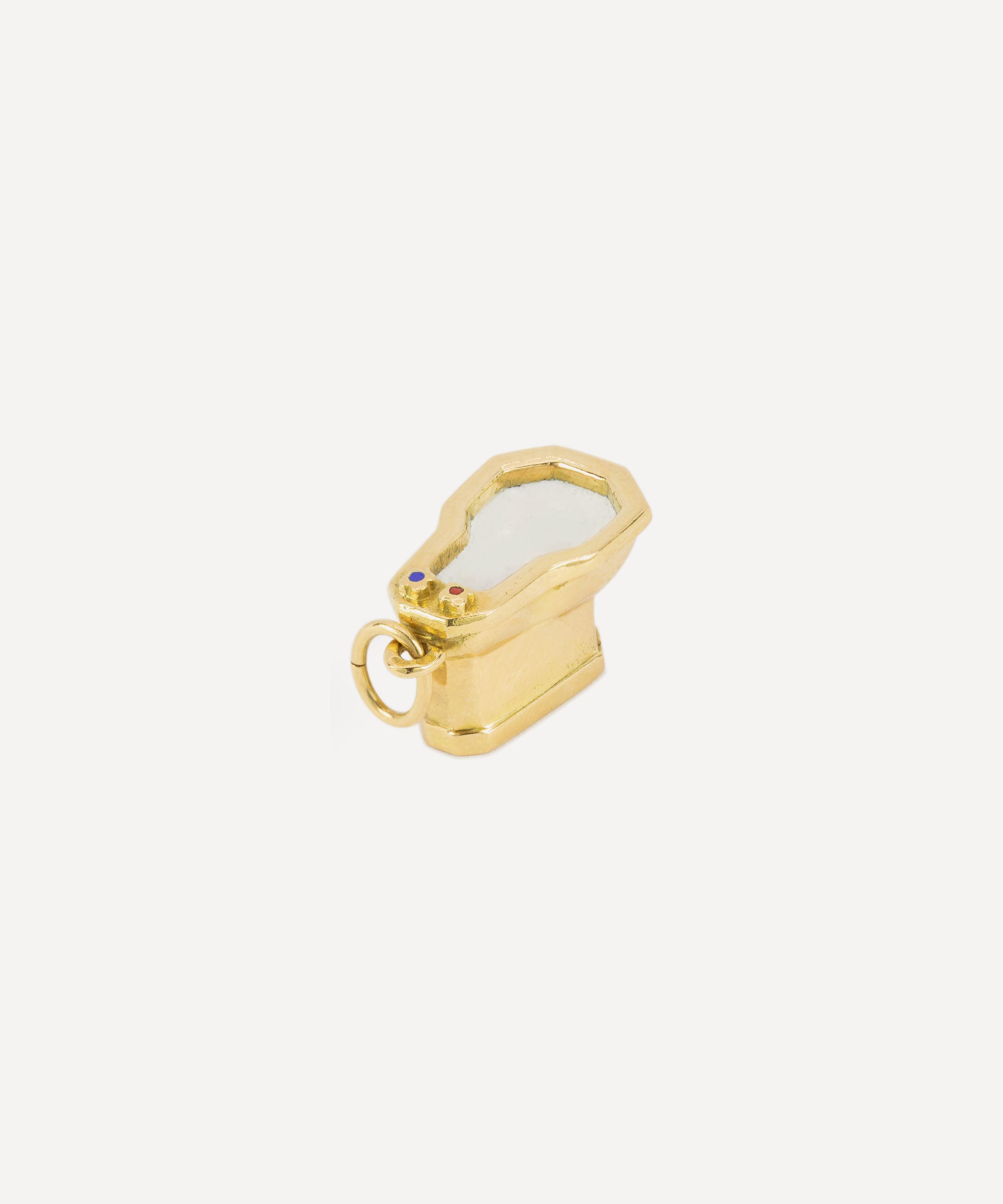 Kojis - 18ct Gold Vintage Enamel Bidee Charm image number 1