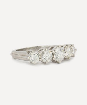 Kojis - Platinum Vintage Diamond Five Stone Ring image number 1