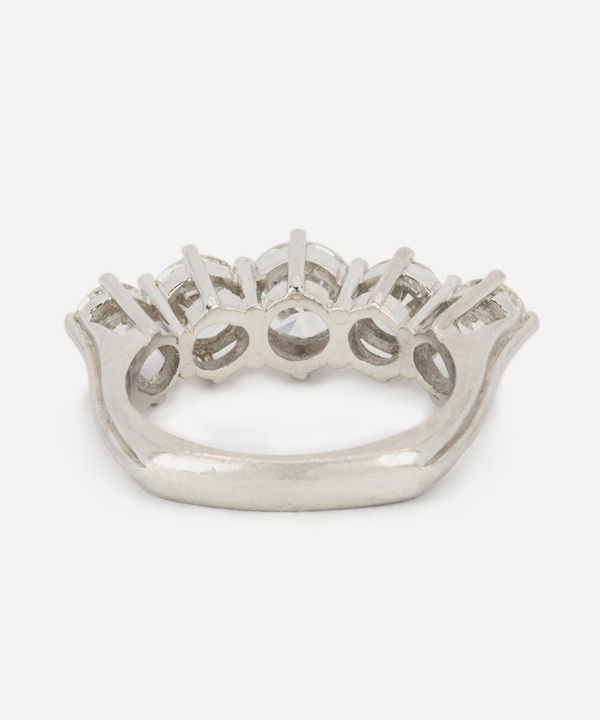 Kojis - Platinum Vintage Diamond Five Stone Ring image number 3