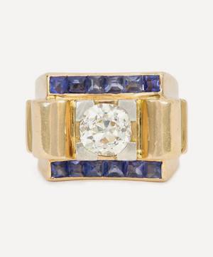18ct Gold Late Deco Tank Ring