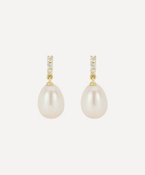 18ct Gold Pearl and Diamond Drop Earrings