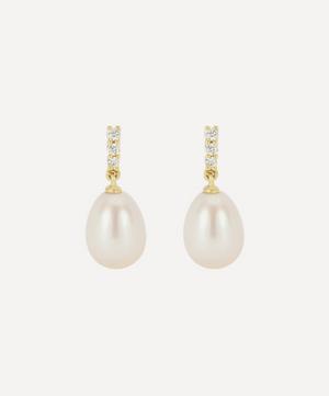 Kojis - 18ct Gold Pearl and Diamond Drop Earrings image number 0
