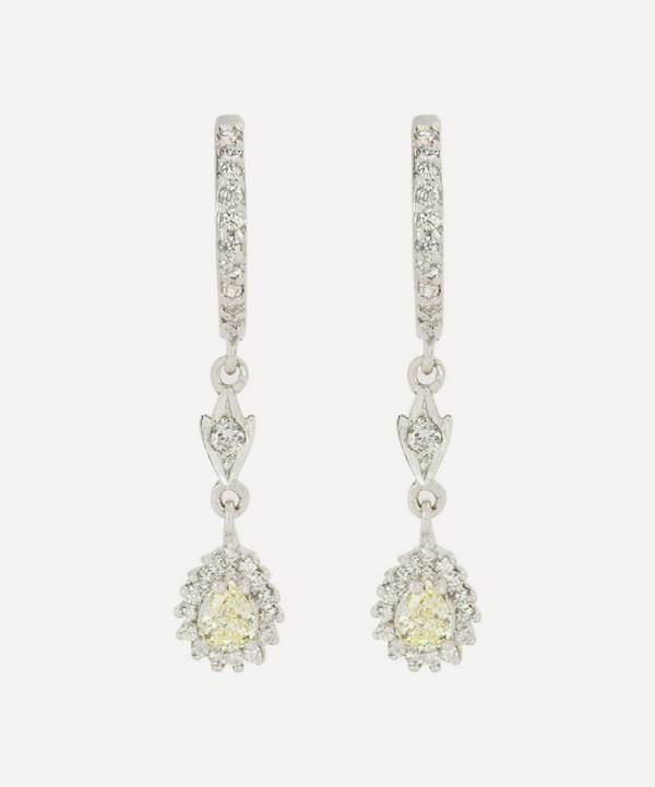 Kojis - 18ct White Gold Diamond Drop Earrings image number 0
