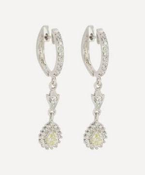 Kojis - 18ct White Gold Diamond Hoop Earrings image number 1