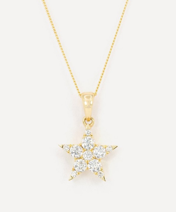 Kojis - 18ct Gold Diamond Star Pendant Necklace image number null