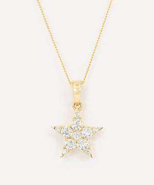 18ct Gold Diamond Star Pendant Necklace