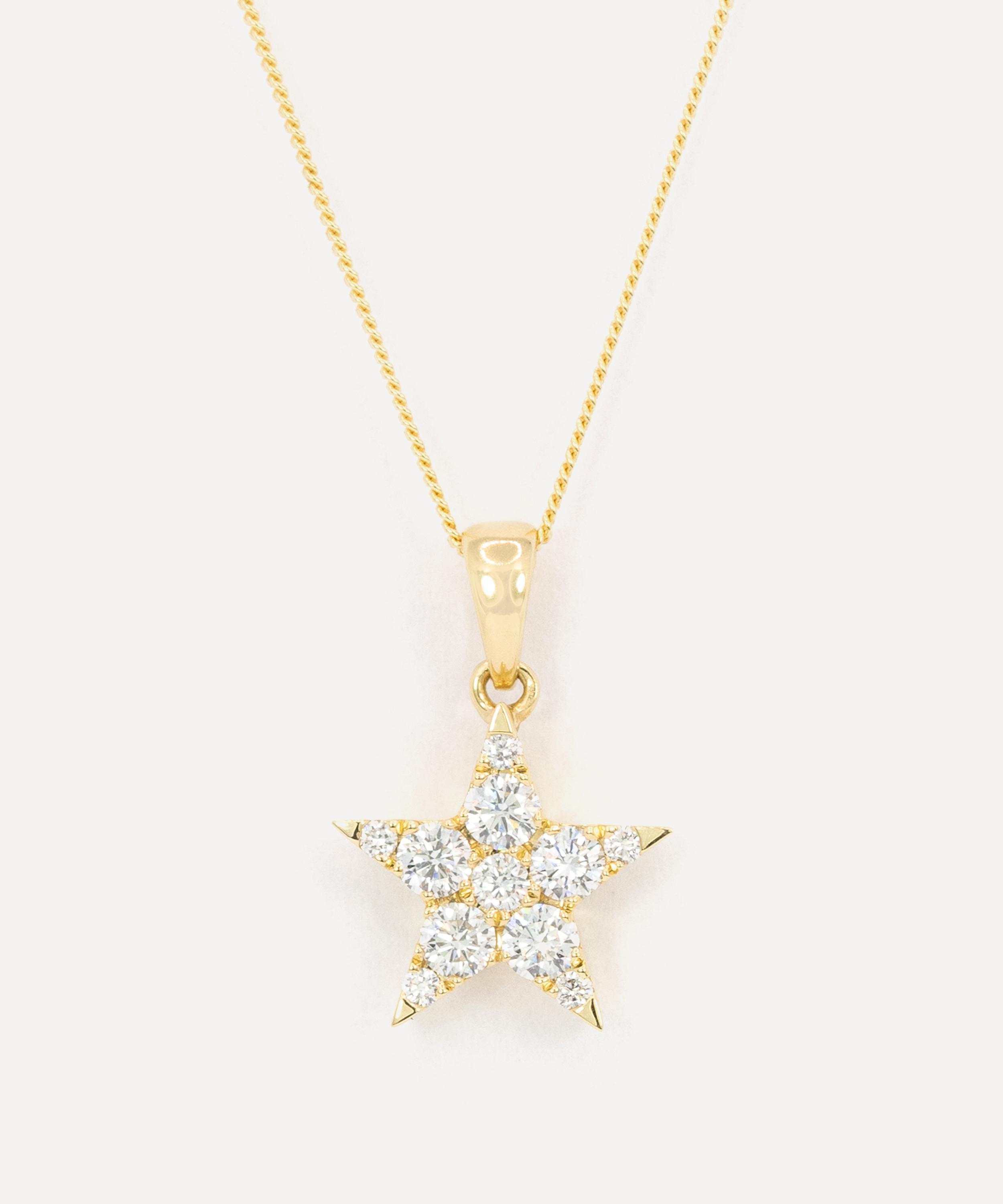 Kojis - 18ct Gold Diamond Star Pendant Necklace image number 0