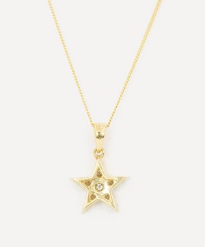 Kojis - 18ct Gold Diamond Star Pendant Necklace image number 2