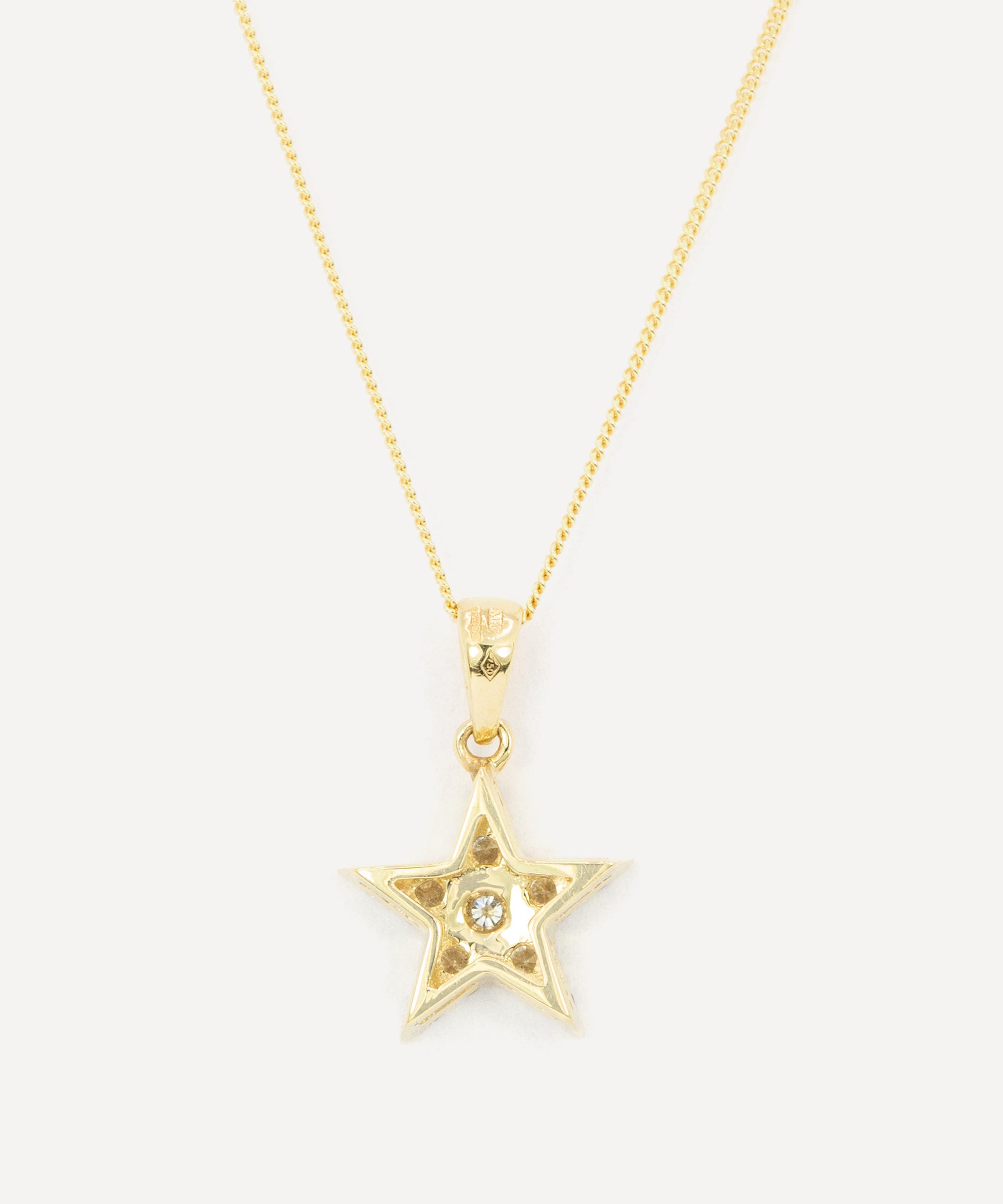 Kojis - 18ct Gold Diamond Star Pendant Necklace image number 2