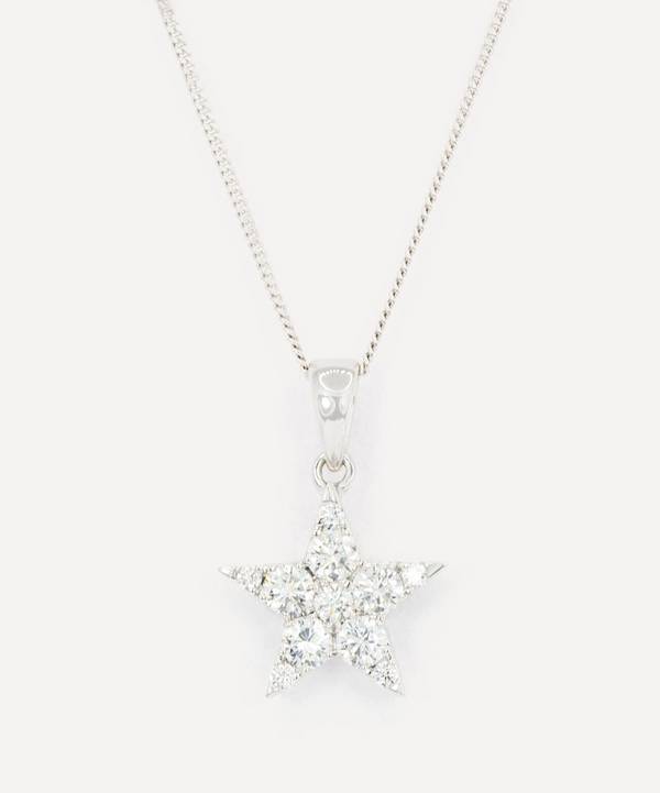 Kojis - 18ct White Gold Diamond Star Pendant Necklace image number 0