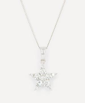 18ct White Gold Diamond Star Pendant Necklace