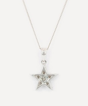 Kojis - 18ct White Gold Diamond Star Pendant Necklace image number 2