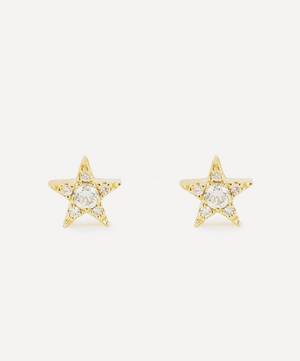 18ct Gold Diamond Star Stud Earrings