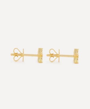 Kojis - 18ct Gold Diamond Star Stud Earrings image number 2
