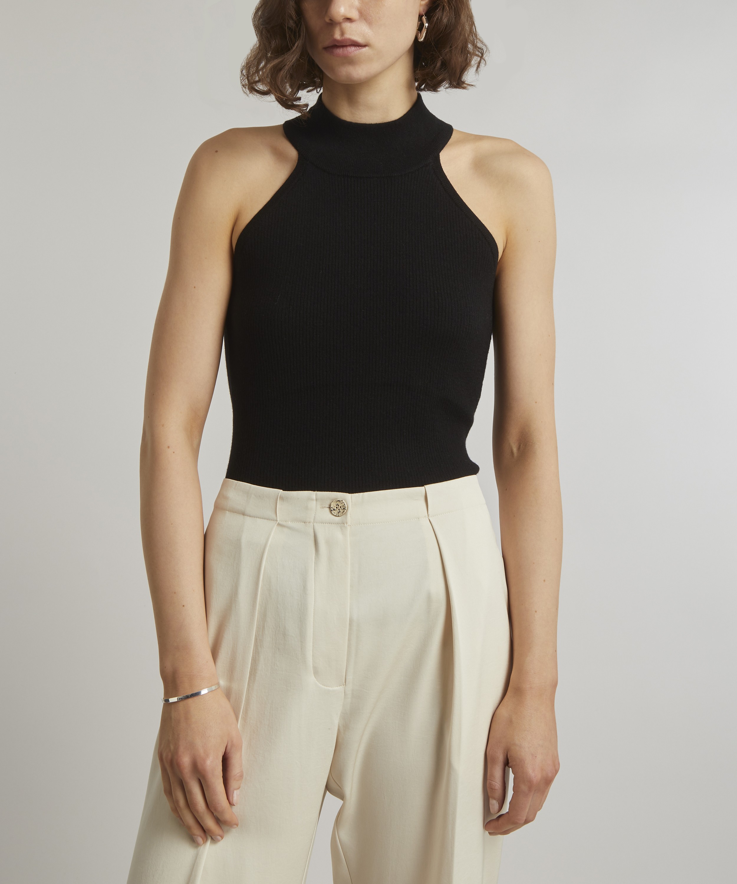 THE UNIFORM Silk and Cashmere-Blend Chunky Ribbed Vest Top