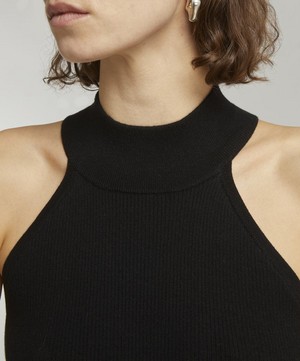 THE UNIFORM - Silk and Cashmere-Blend Chunky Ribbed Vest Top image number 4