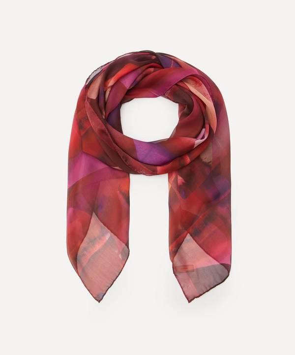 Paul Smith - Pink Geo Silk Scarf image number 0
