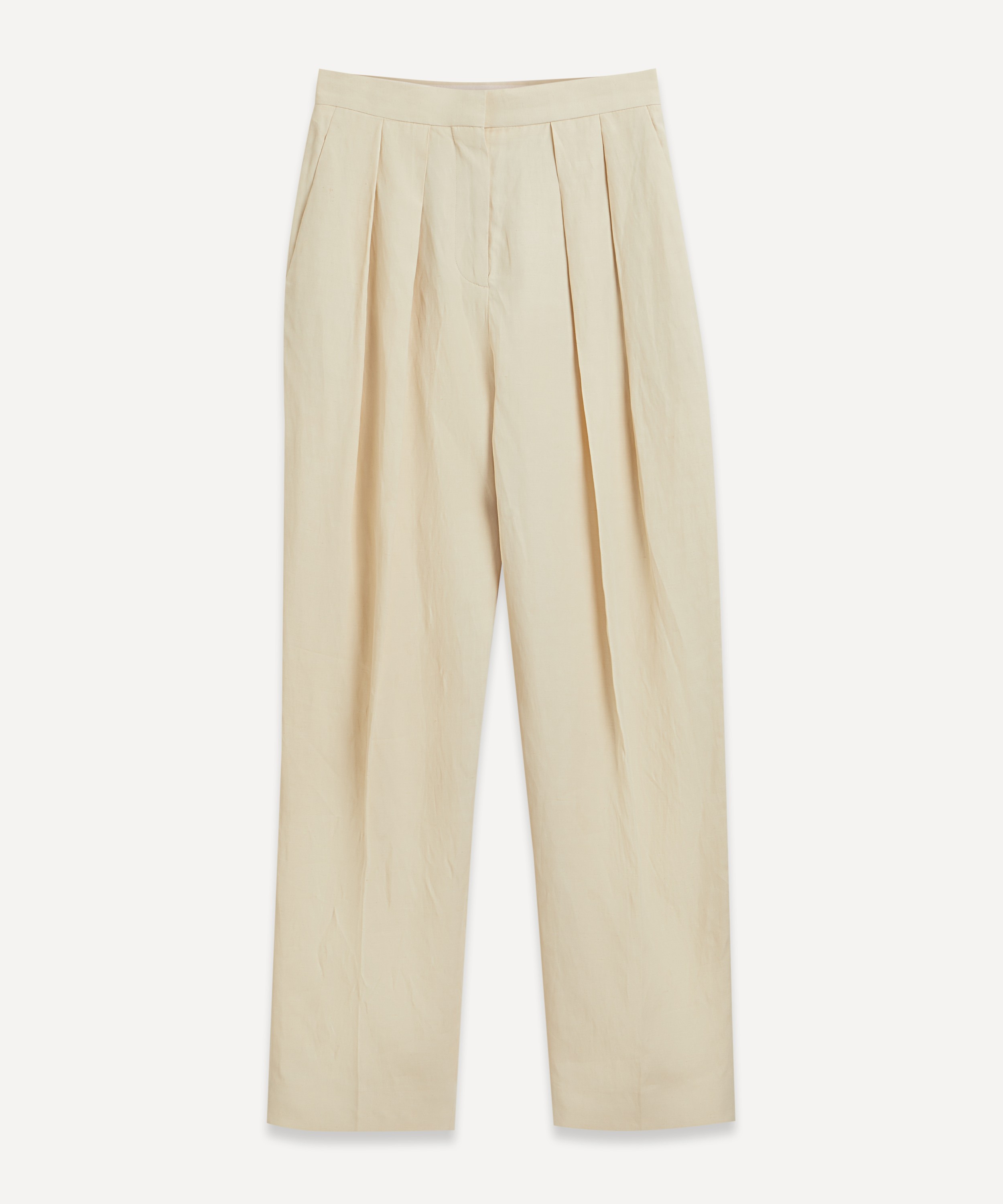 Stella McCartney Fluid Linen Pleated Straight-Leg Trousers | Liberty