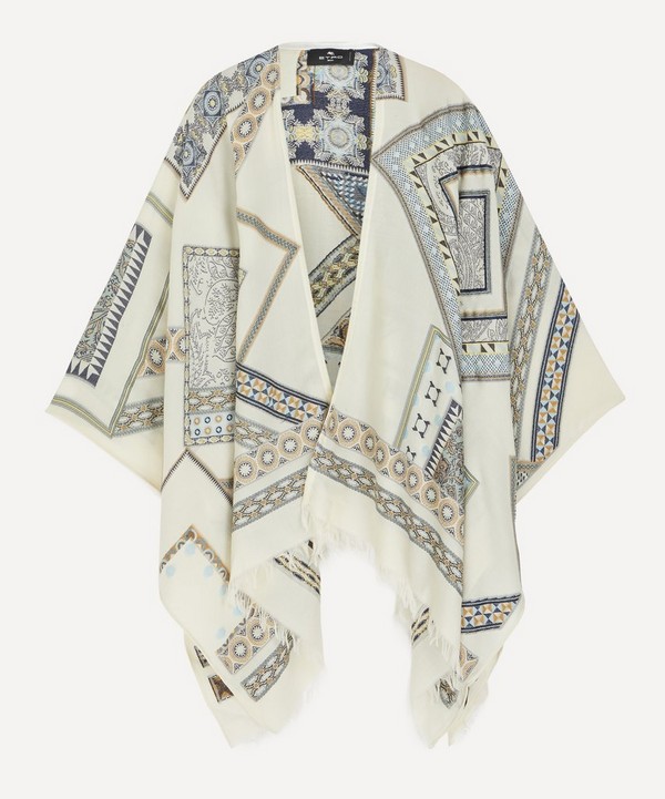 Etro - Mantella Abstract-Jacquard Cape image number null
