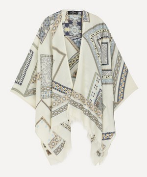 Etro - Mantella Abstract-Jacquard Cape image number 0
