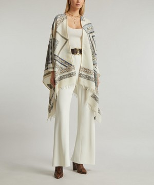 Etro - Mantella Abstract-Jacquard Cape image number 2