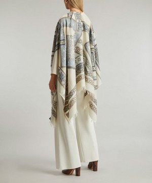 Etro - Mantella Abstract-Jacquard Cape image number 3