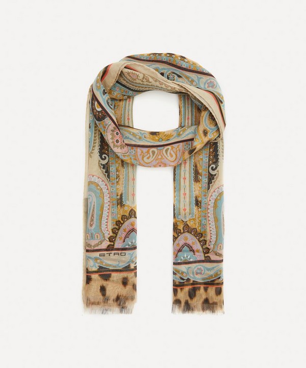 Etro - Sciarpa Calcutta Wool-Blend Scarf image number null