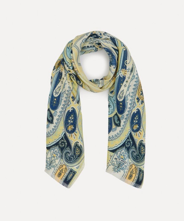 Etro - Sciarpa Calcutta White Wool-Blend Scarf image number null