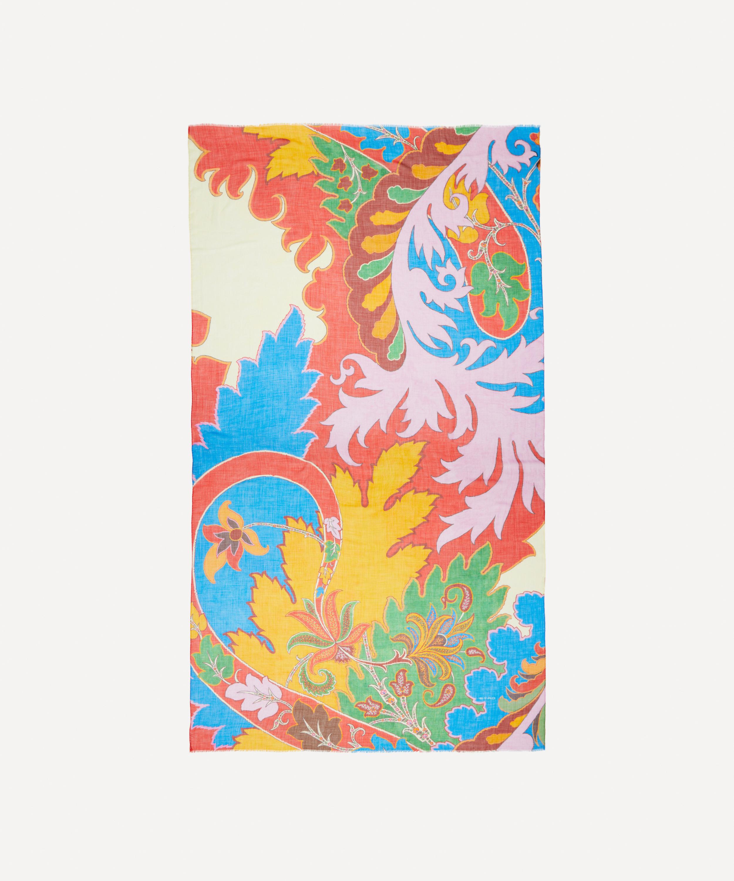 Etro - Archive Paisley Print Cashmere Scarf image number 1