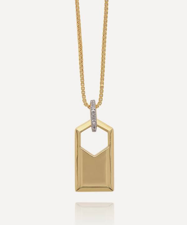 Rachel Jackson - 22ct Gold-Plated Personalised ID Pendant Necklace image number 0