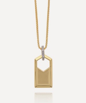Rachel Jackson - 22ct Gold-Plated Personalised ID Pendant Necklace image number 0