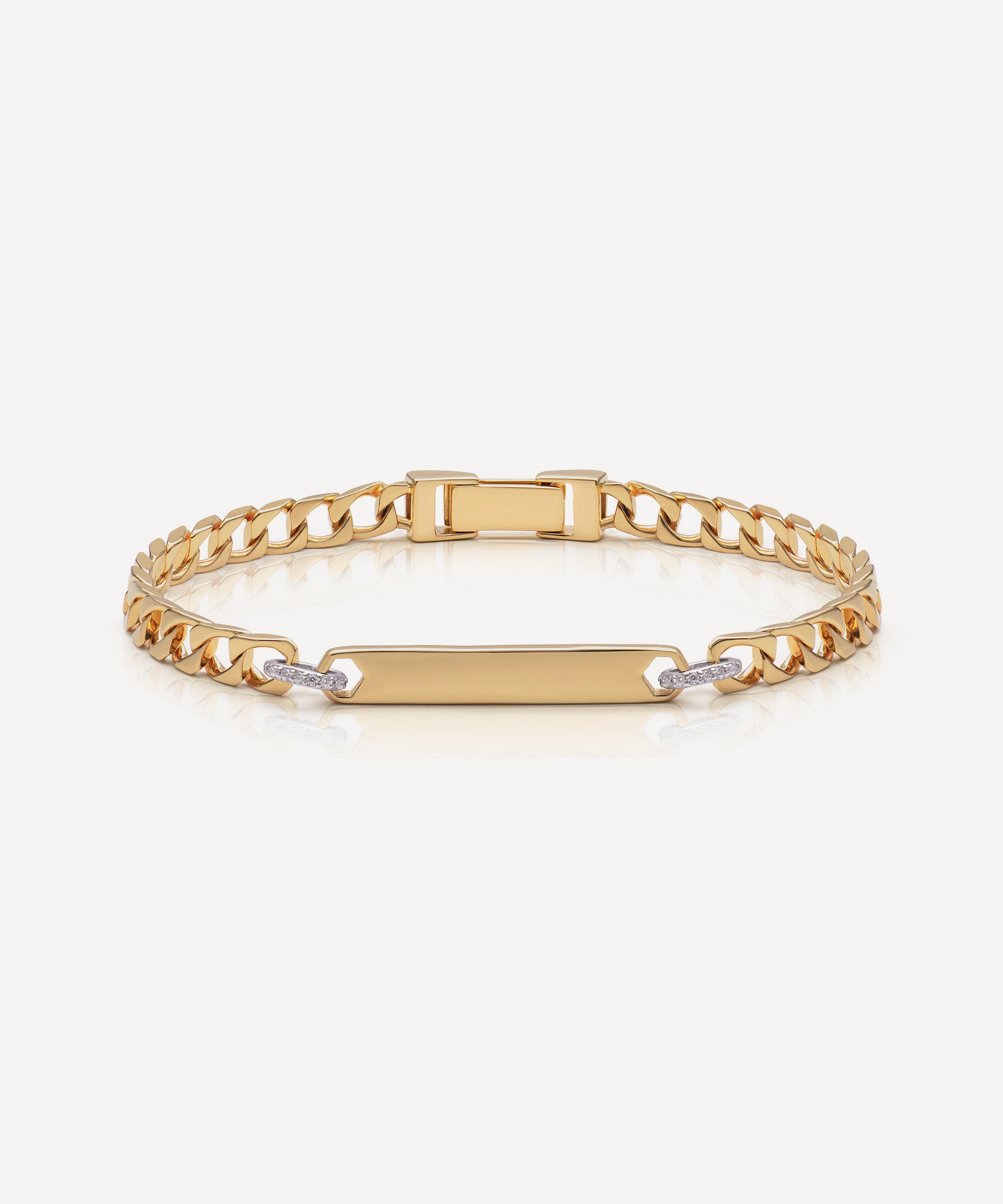 Rachel Jackson - 22ct Gold-Plated Personalised ID Bracelet image number 0