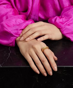 Nada Ghazal - 18ct Gold My Muse Urban Winter Sapphire Ring image number 1