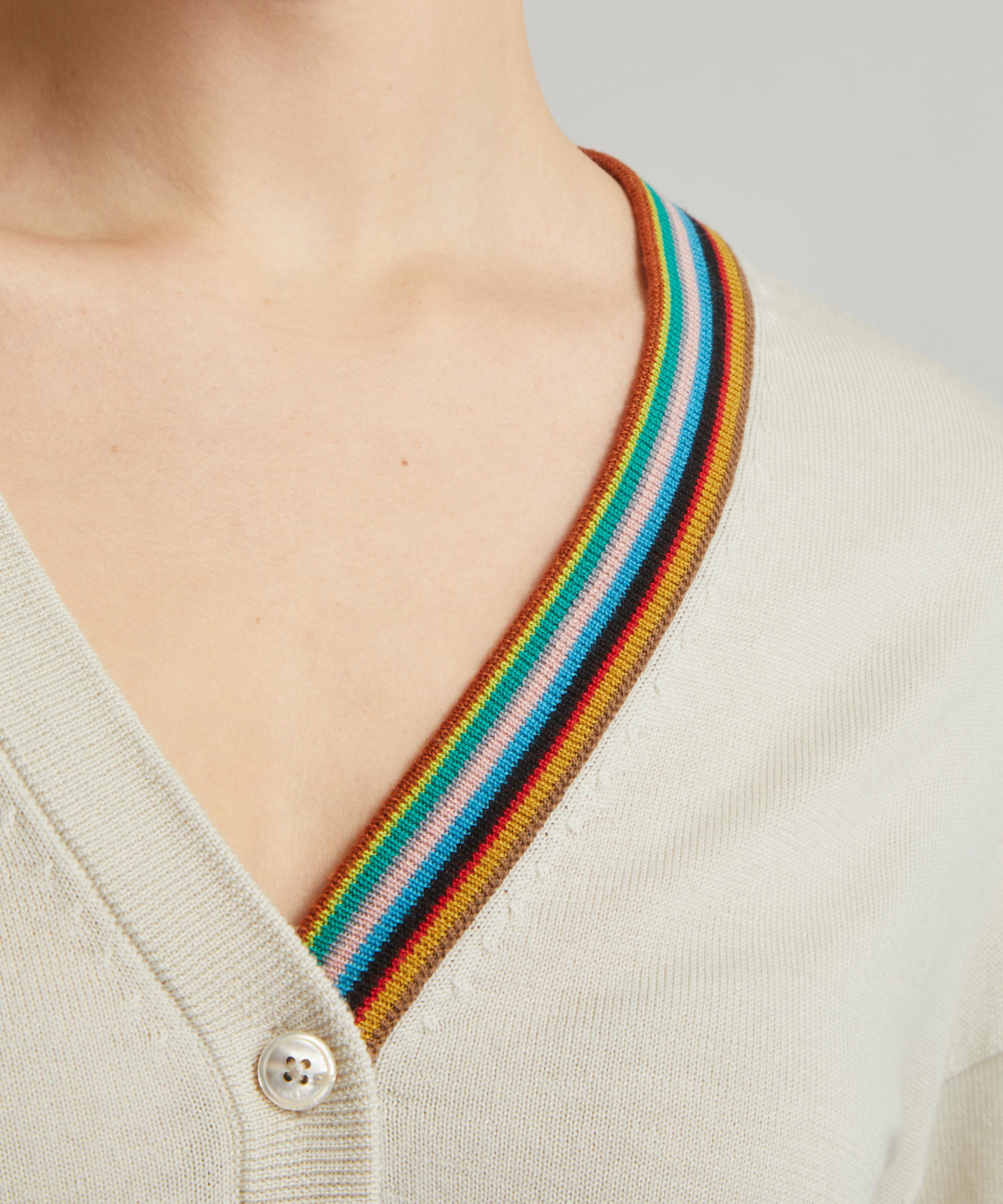 Paul Smith - Signature Stripe Trim Cardigan image number 4